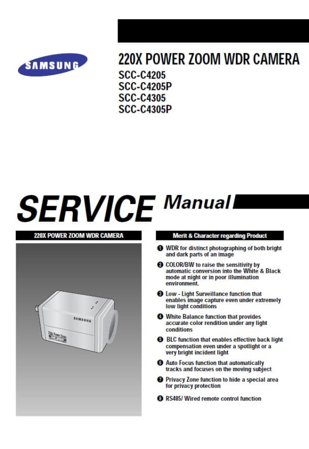 SCC-C4205, SCC-C4205P, SCC-C4305, SCC-C4305P